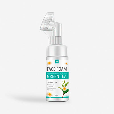 Face Foam Green Tea: Espuma de limpeza facial calmante - 100ml | Medfórmula